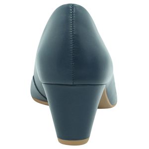 scarpin azul salto medio