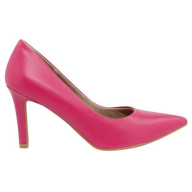 scarpin pink salto grosso