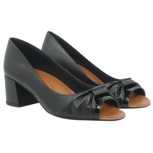 peep toe preto usaflex