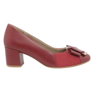 scarpin vermelho com laço