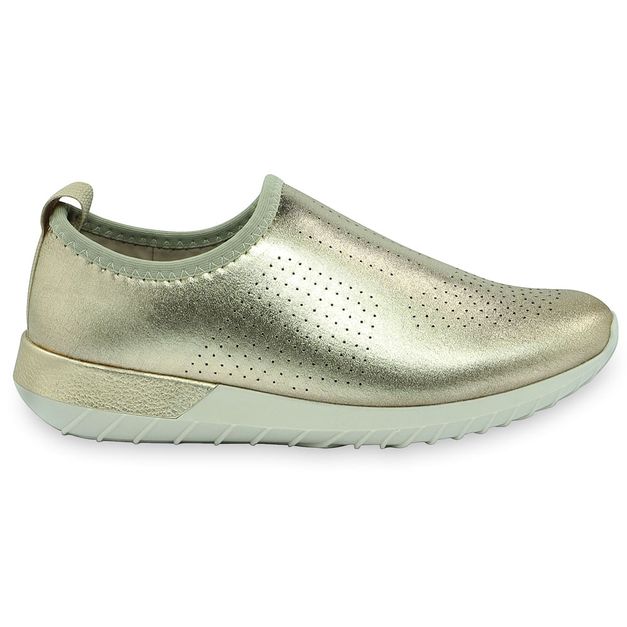 tenis dourado feminino usaflex