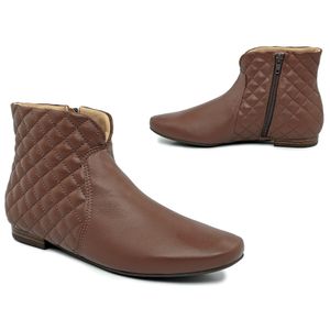 bota usaflex cano curto marrom