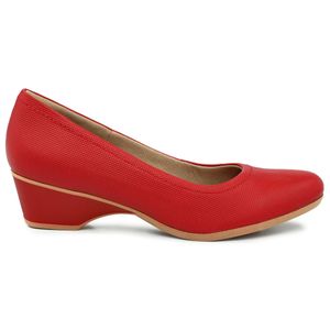 scarpin vermelho usaflex