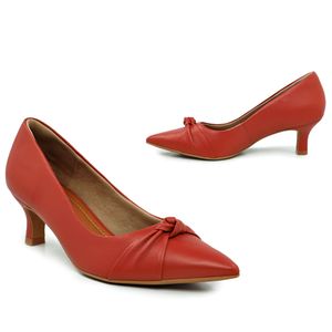 scarpin vermelho usaflex