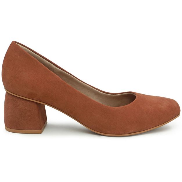 scarpin marrom salto grosso