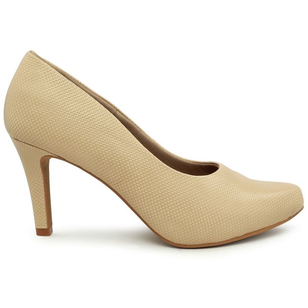 scarpin meia pata nude