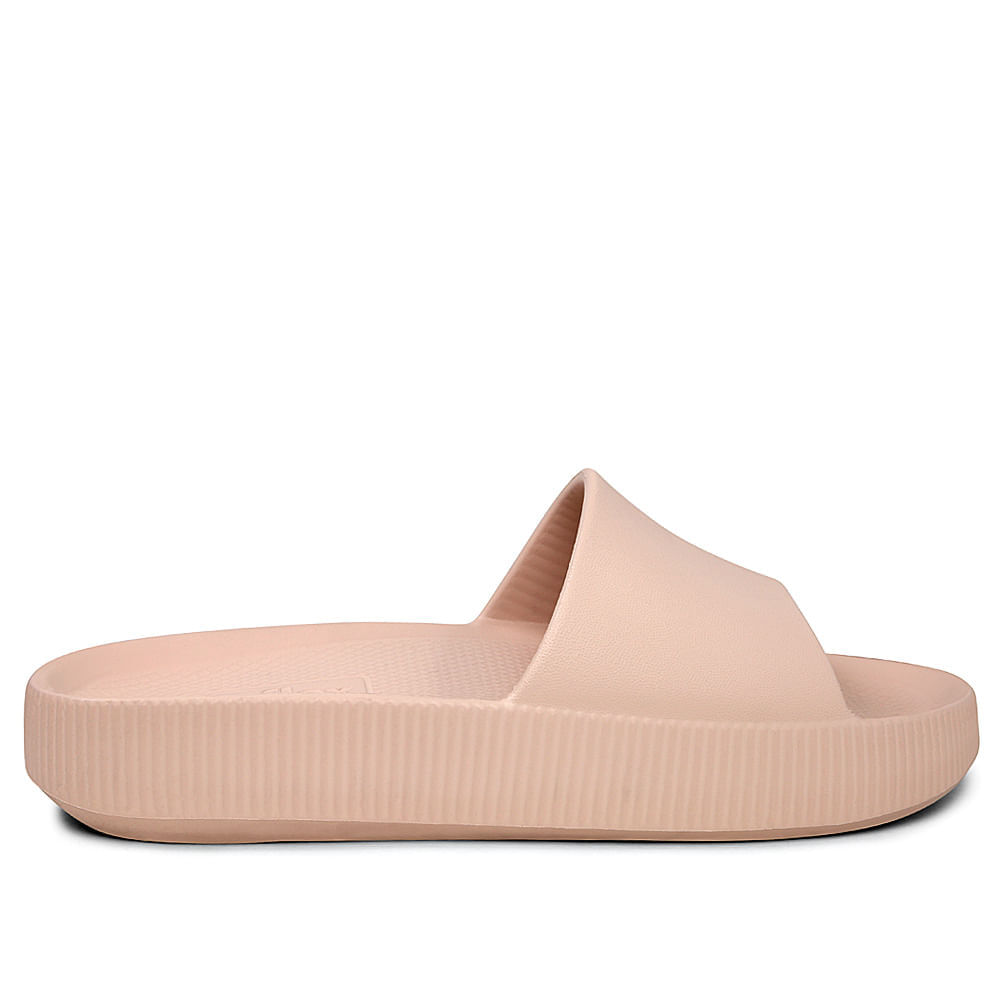 Chinelo Slide Rose Poofy Salto Plataforma Eva