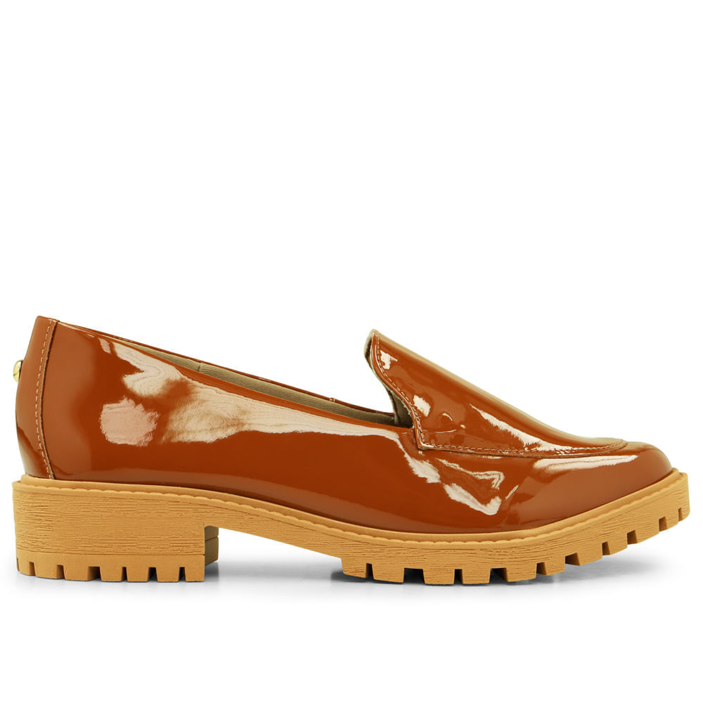 Loafer Tratorado Canela Marrom