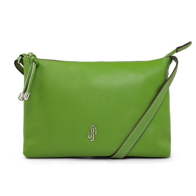 medium logo and leather convertible crossbody bolsa