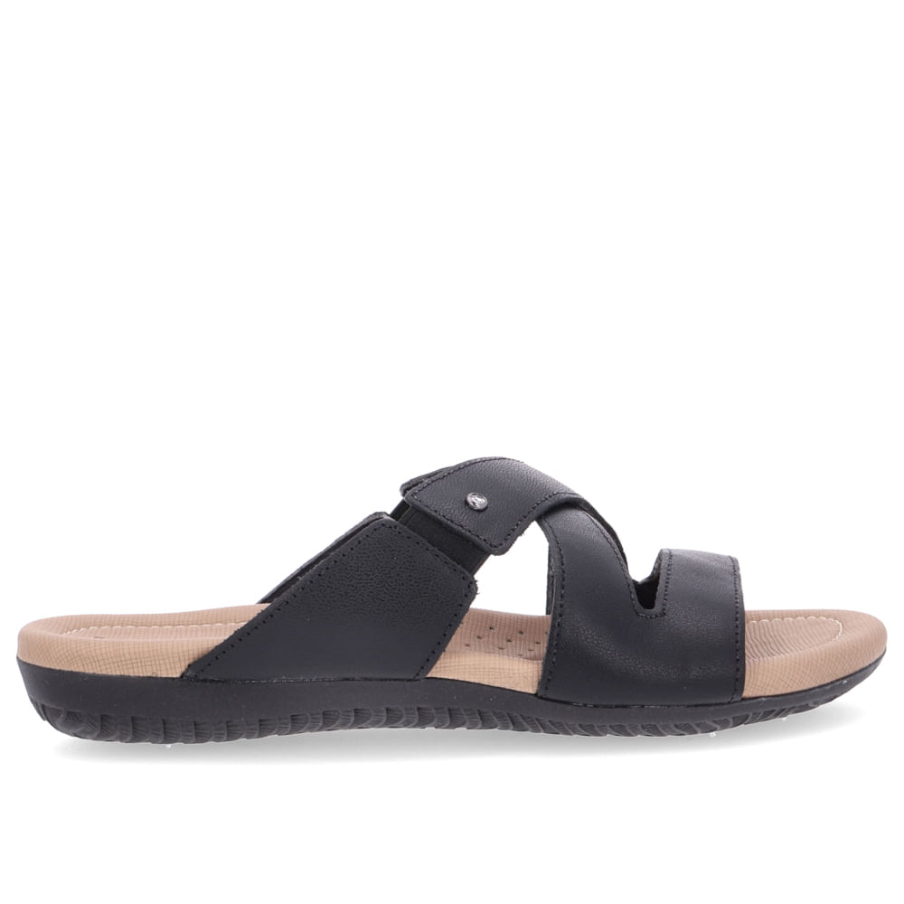 Tamanco Slide Couro Preto