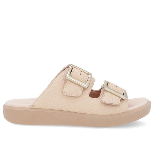 Tamanco Plataforma Couro Laranja Suave Fivela 33