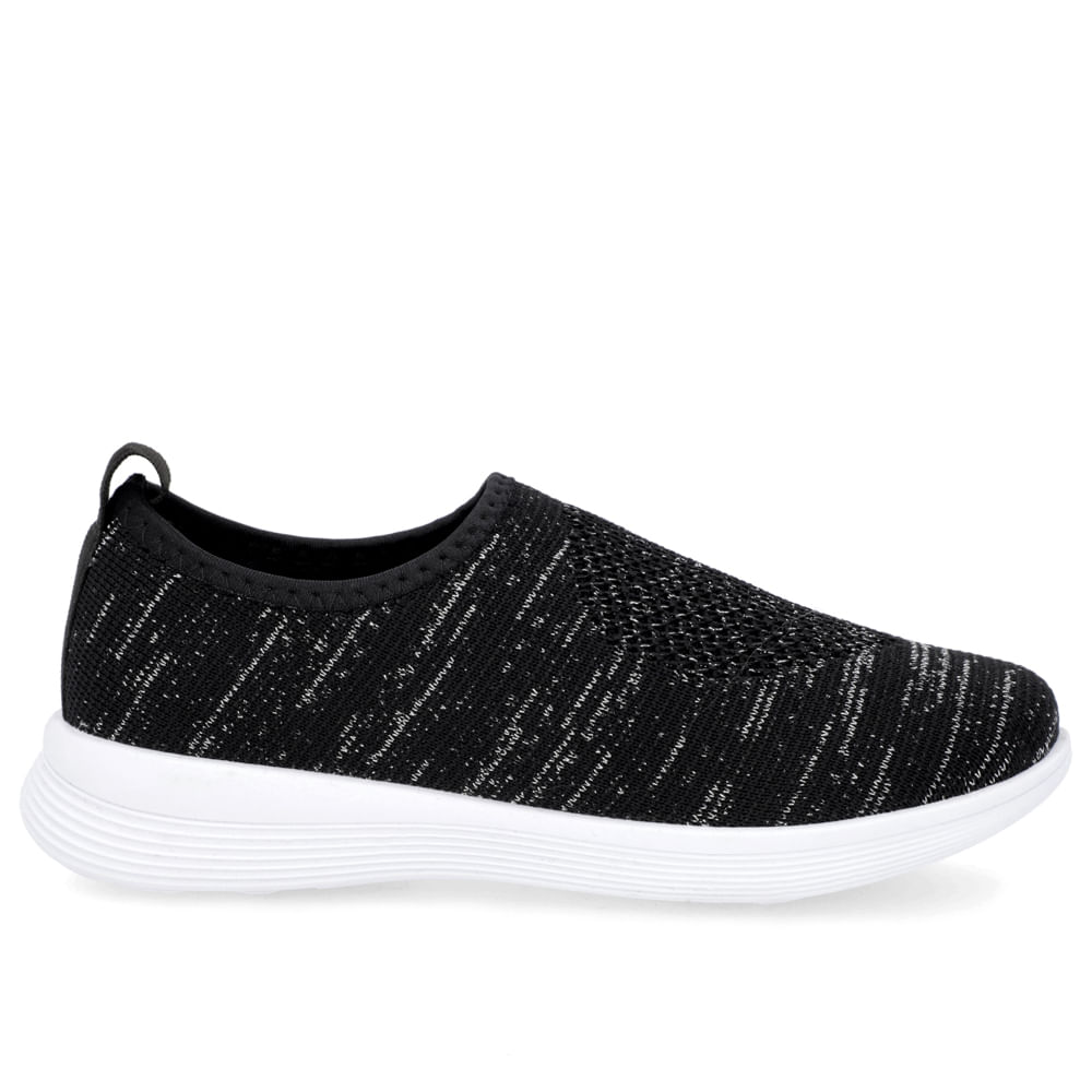 Tênis Preto Mesclado Tricot