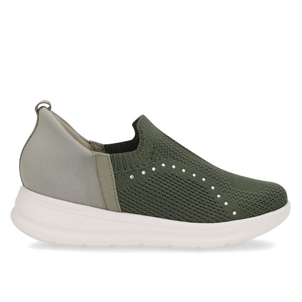 Tênis Verde Tricot Strass 33