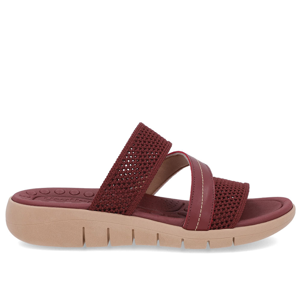 Tamanco Sem Salto Tricot Vermelho