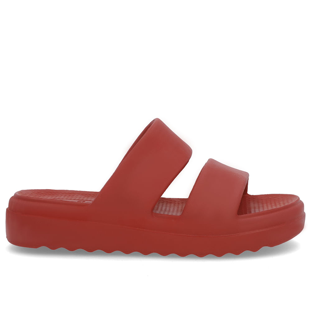 Chinelo Slide Marrom Poofy Tiras Eva