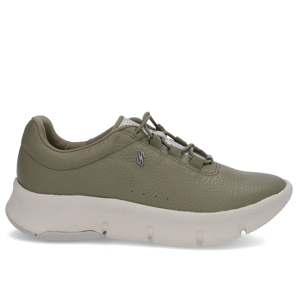 Tênis Casual Verde Couro Impulse