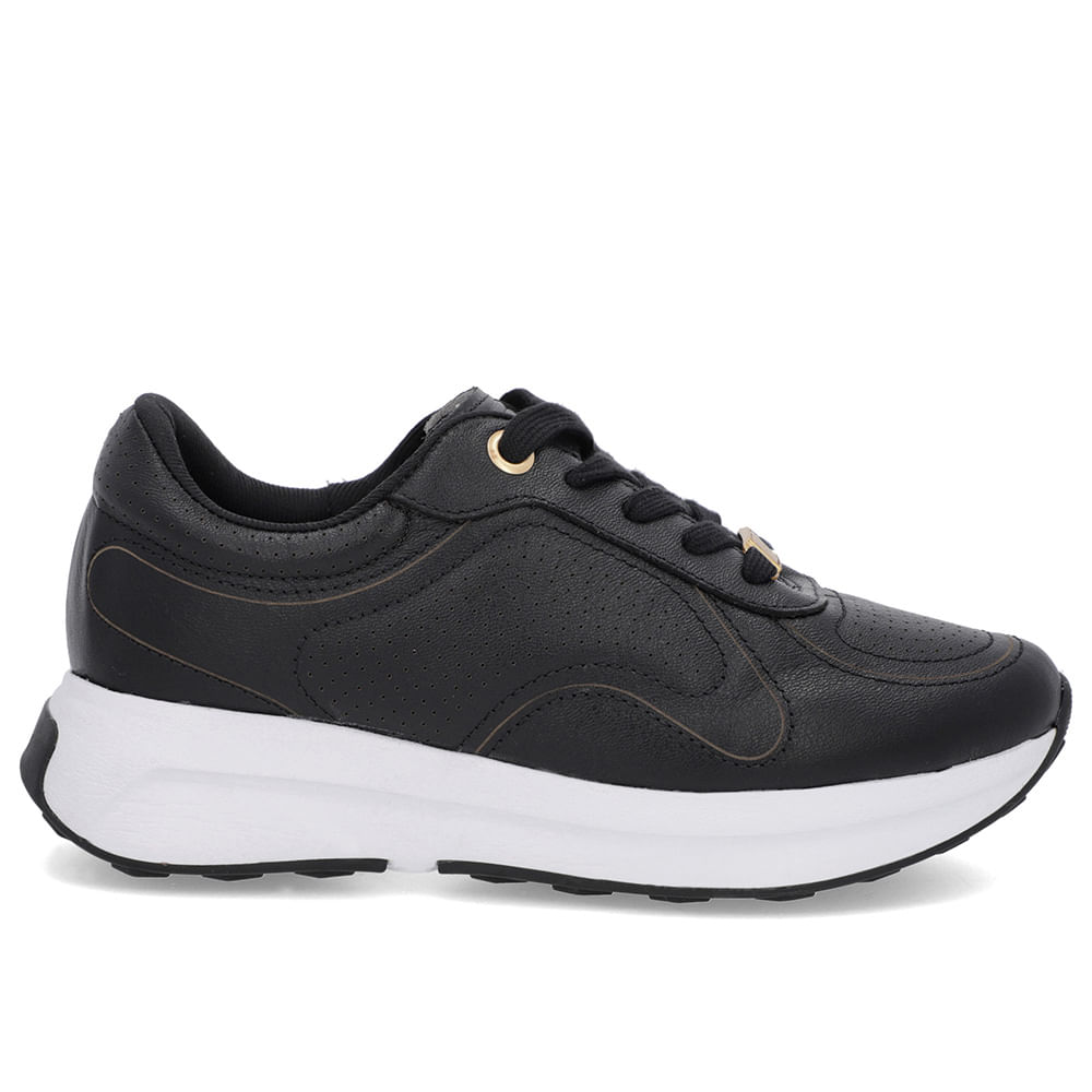 Tênis Casual Couro Preto