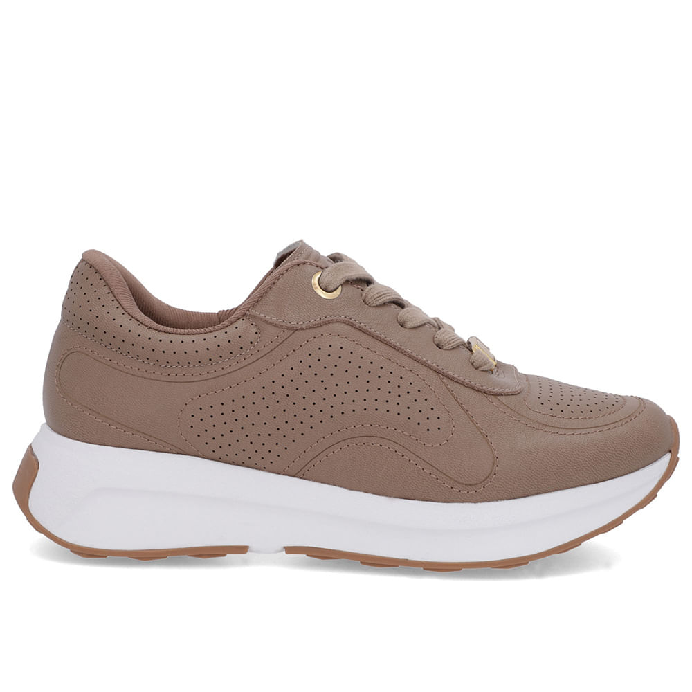 Tênis Casual Couro Marrom