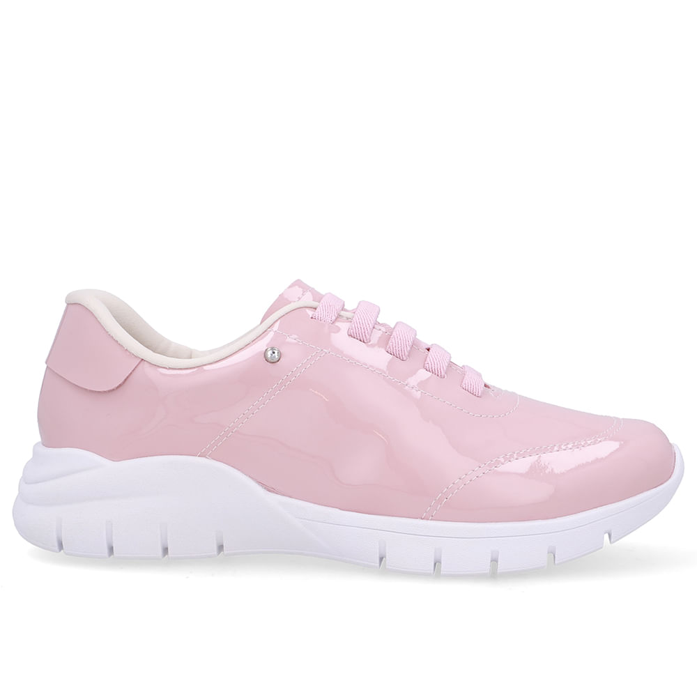 Tênis Slip On Rosa Verniz Básico