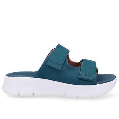 Tamanco Duas Tiras Couro Azul