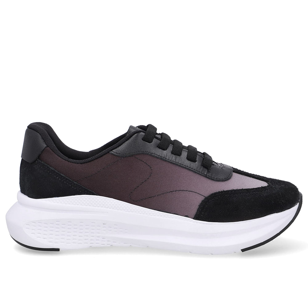 Tênis Slip On Preto Degradê Tecido