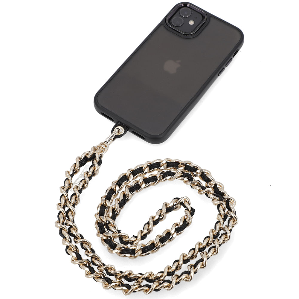 Alça Porta Celular Tecido Preta