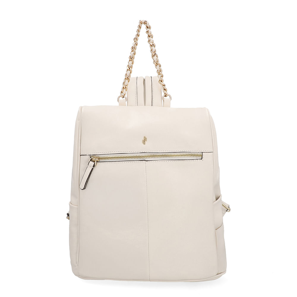 Mochila Couro Branca Marfim