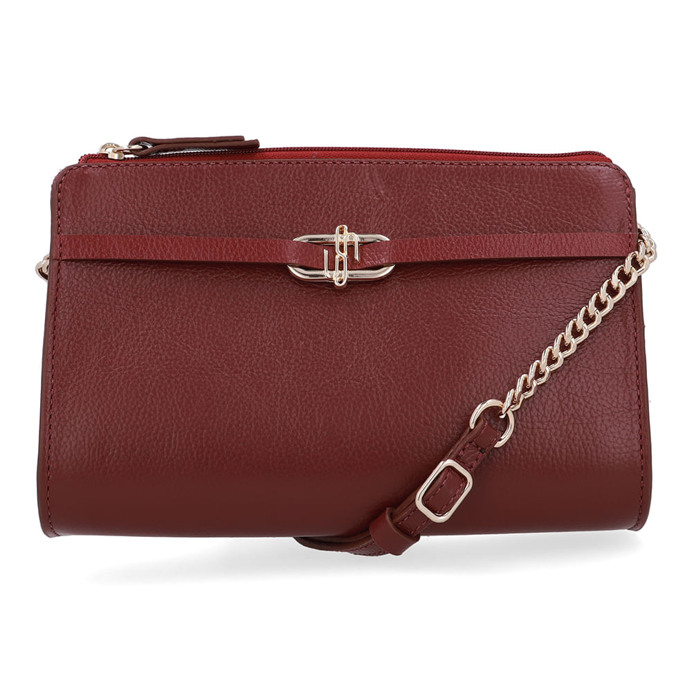 Bolsa Tiracolo Couro Vermelha