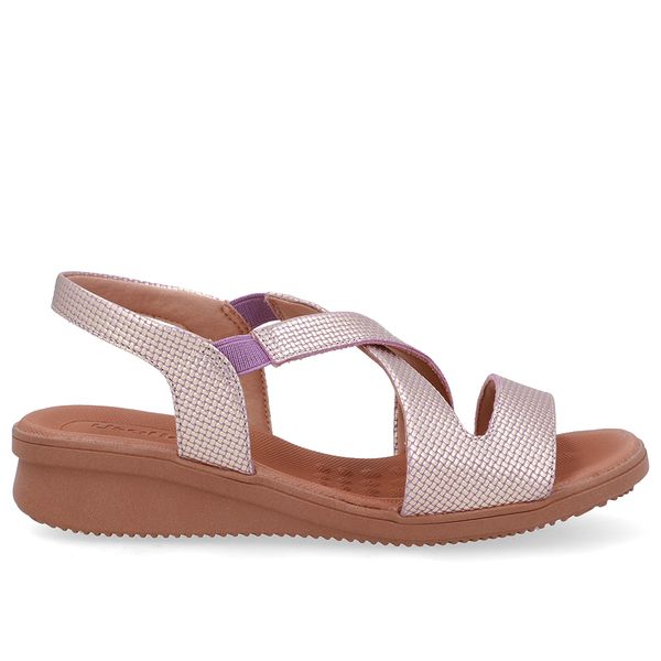 Sandália Plataforma Couro Roxo 37