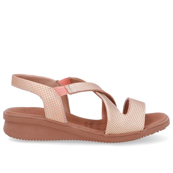 Sandália Plataforma Couro Laranja 36