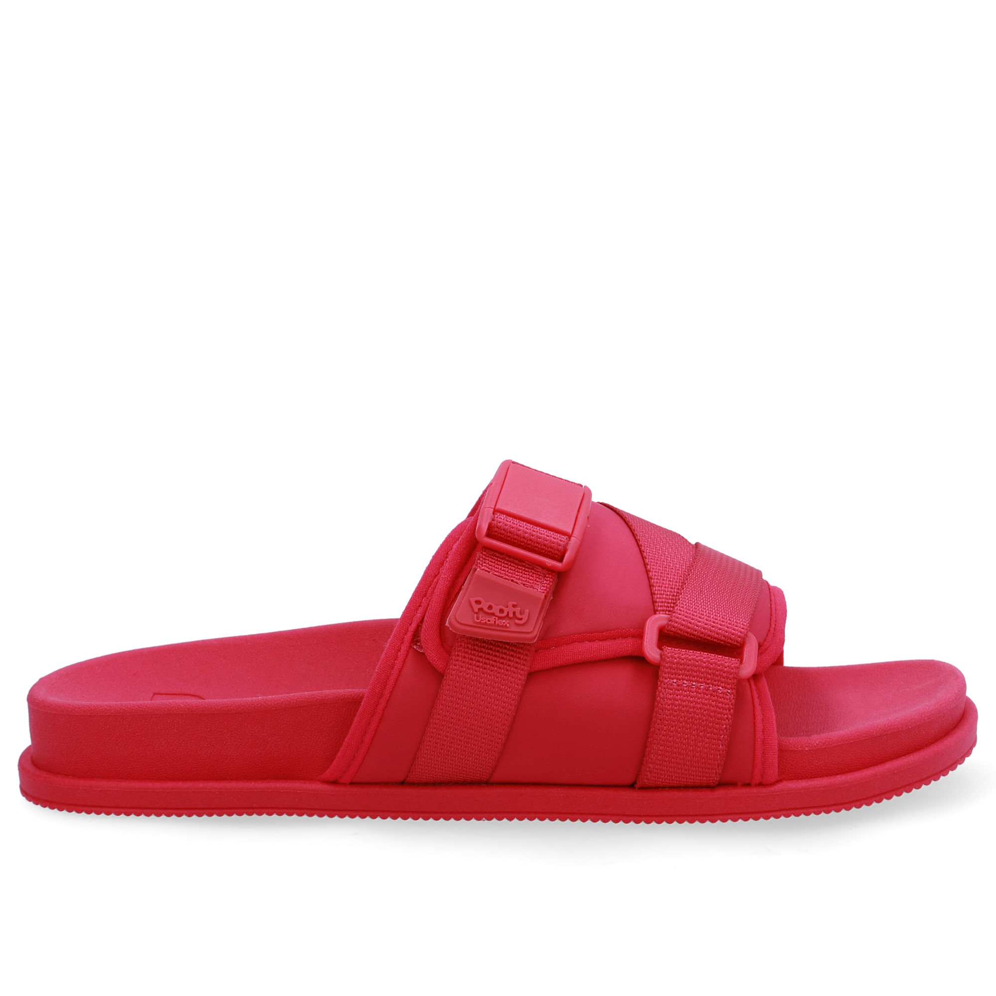Slide Plataforma Poofy Rosa Tira Nylon