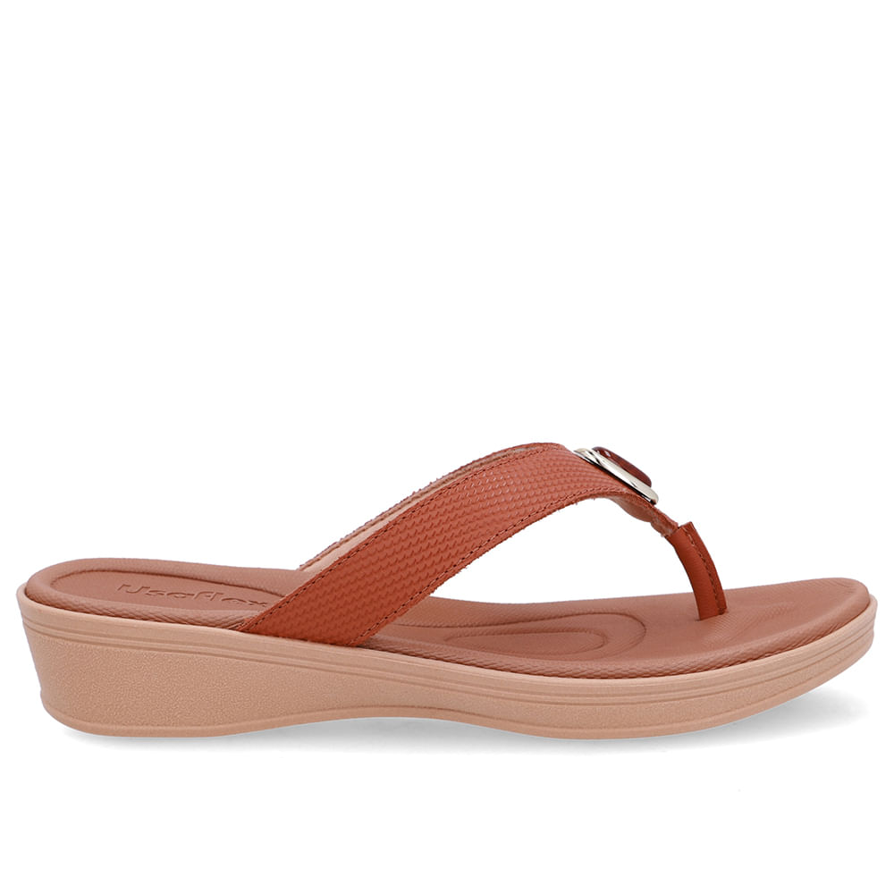 Chinelo Marrom Couro Básico