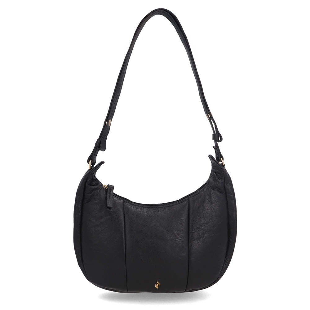 Bolsa Hobo Couro Preta