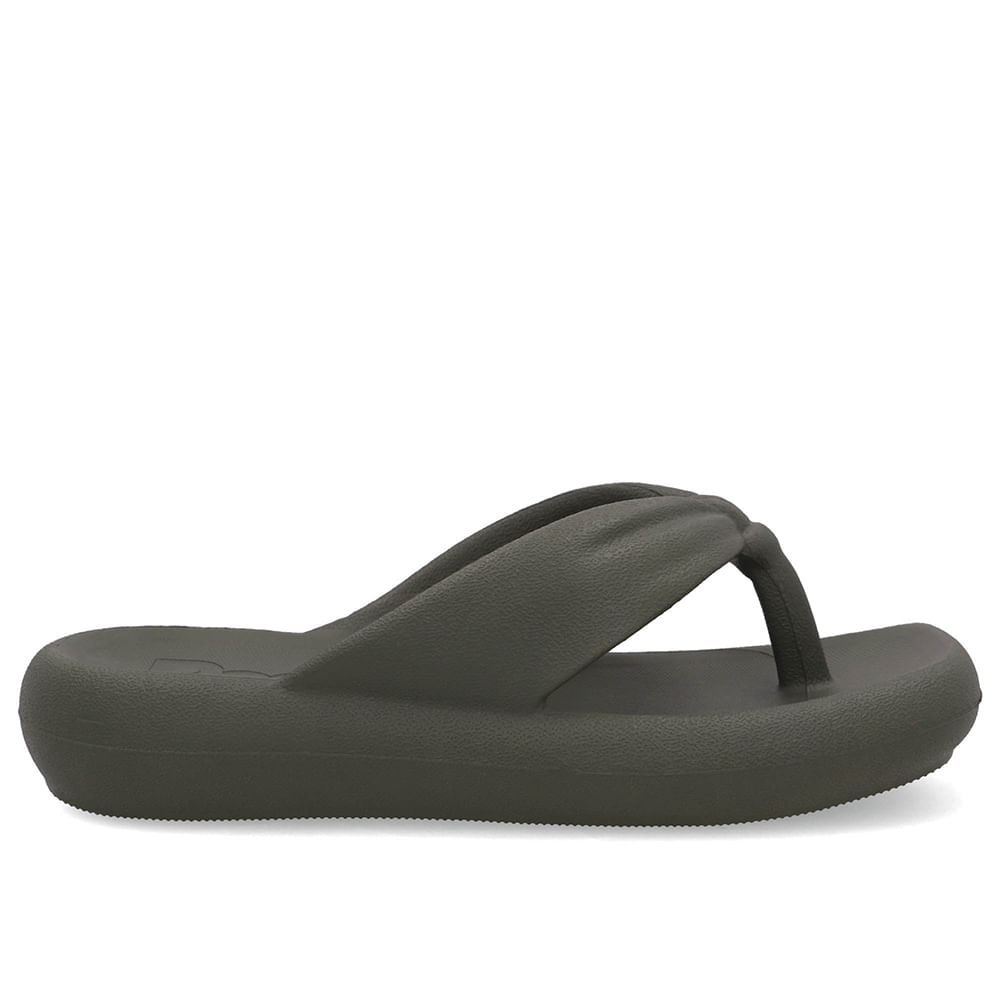 Chinelo Verde Poofy Bico Quadrado Eva