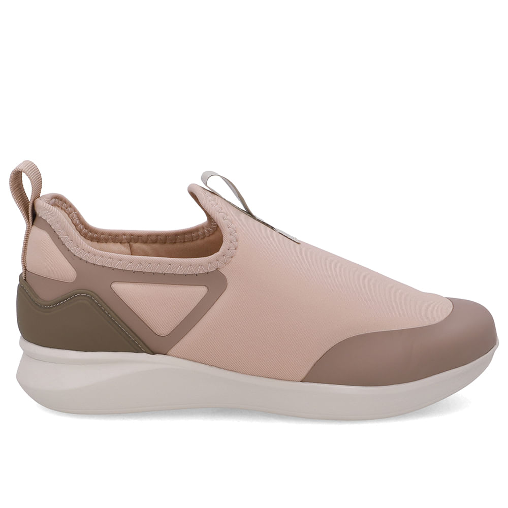 Tênis Slip On Bege Elastano