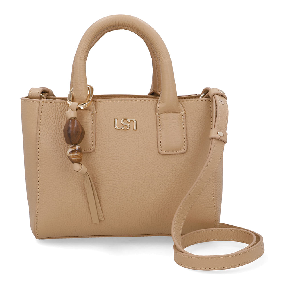 Bolsa Tote Couro Bege Barbicacho