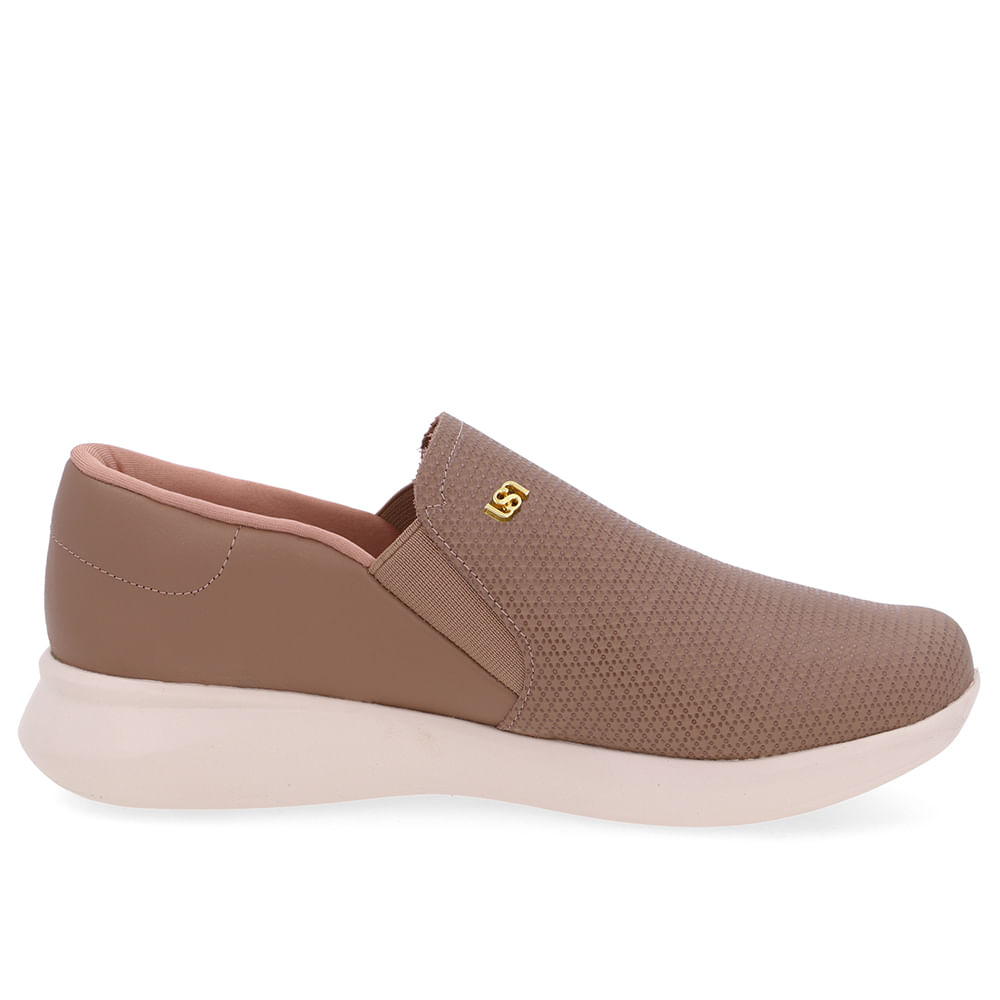 Tênis Slip On Marrom Couro