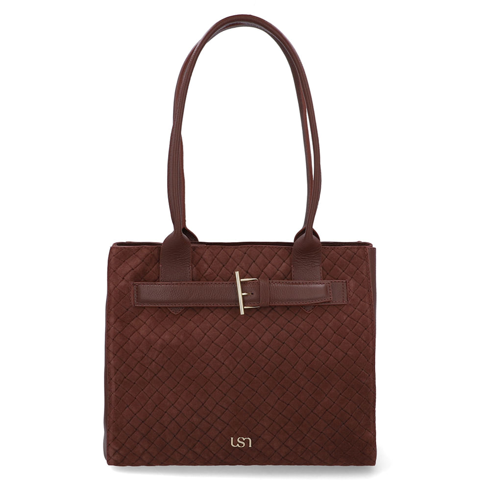 Bolsa Shopper Couro Camurça Matelassê Vermelha