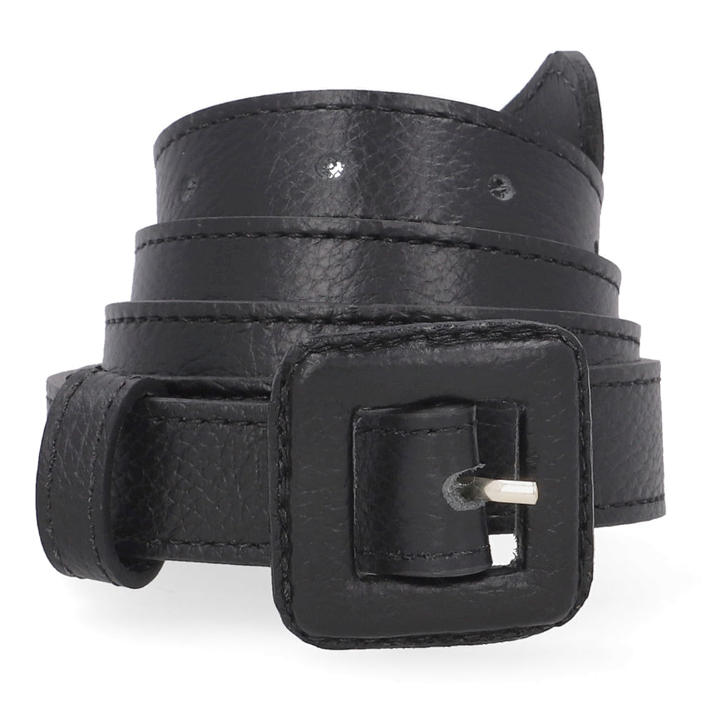 Cinto Couro Tramado Preto