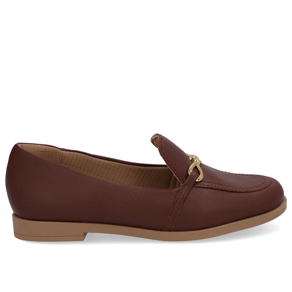 Loafer Couro Vermelho Bridão