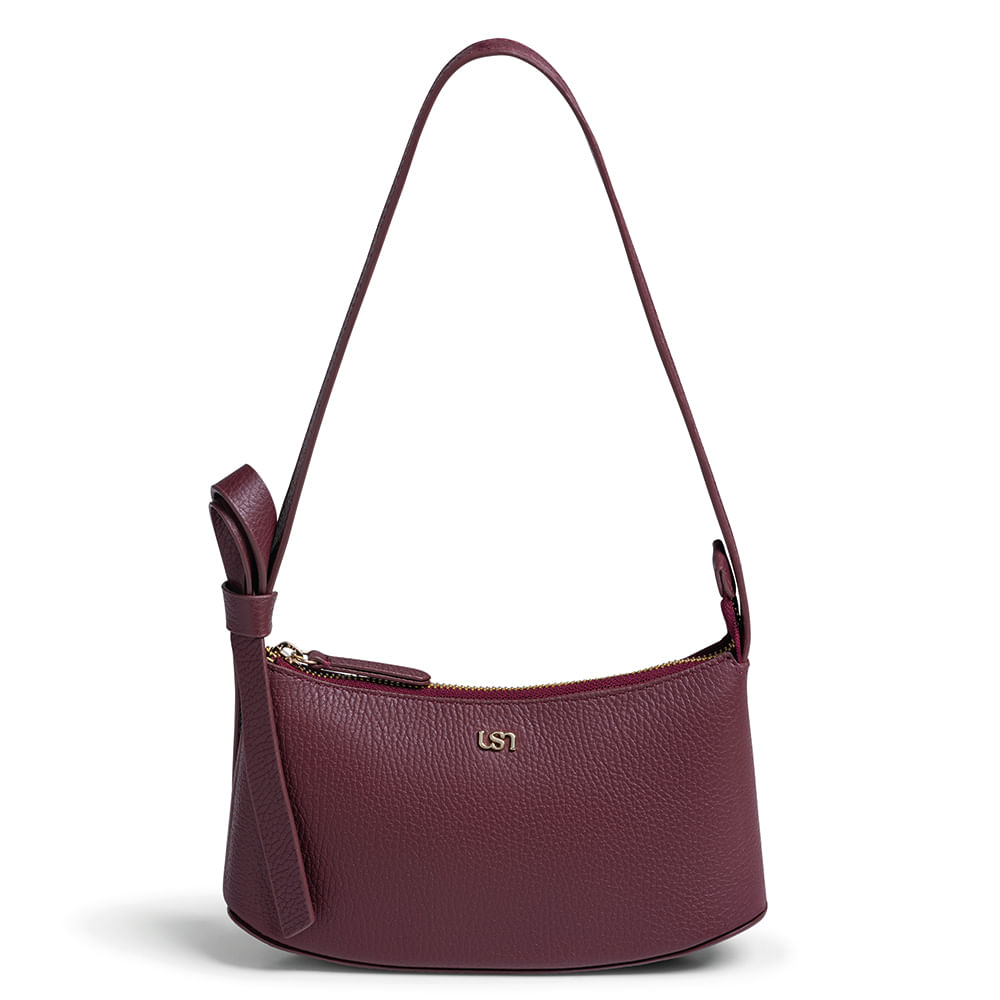 Bolsa Baguete Couro Vermelha