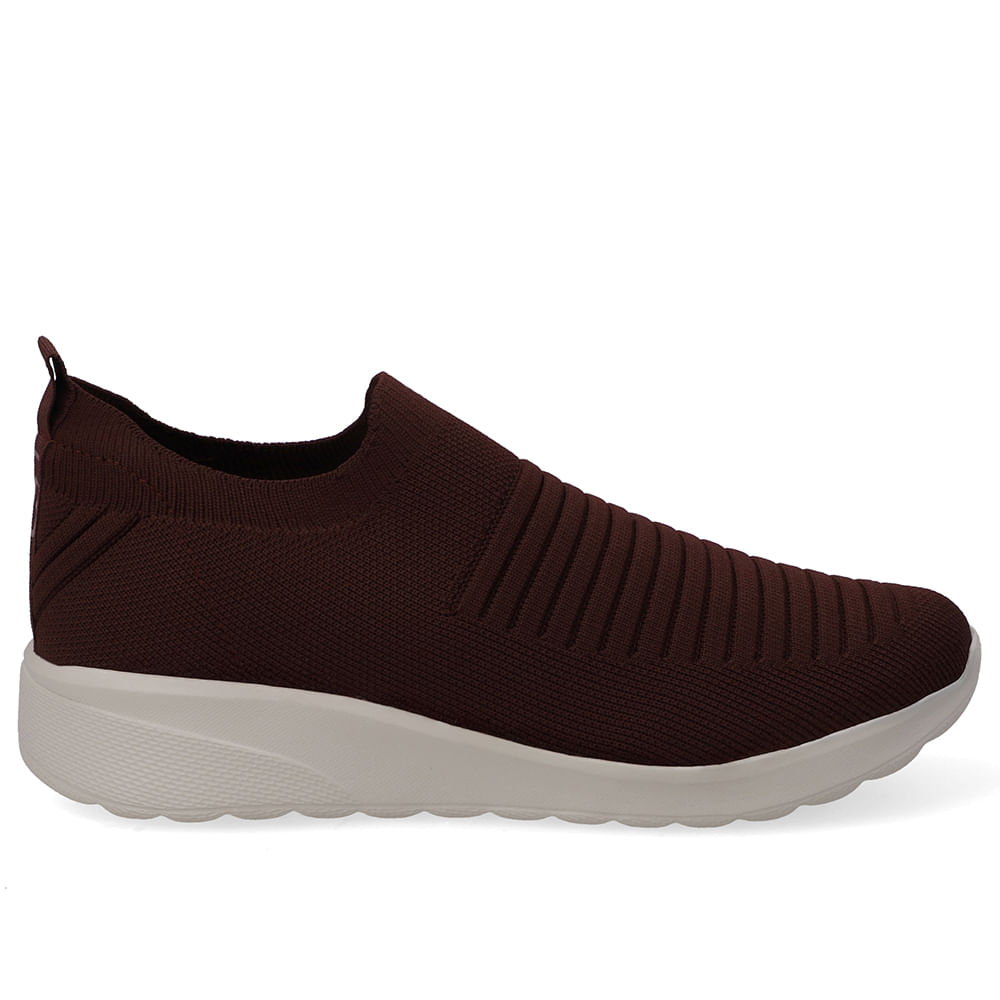 Tênis Slip On Tricot Vermelho Casual