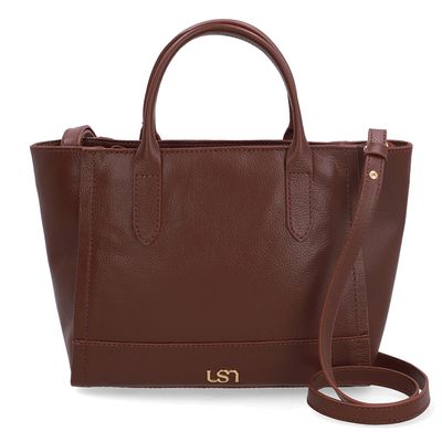 Bolsa Tote Couro Vermelha Alça Mão