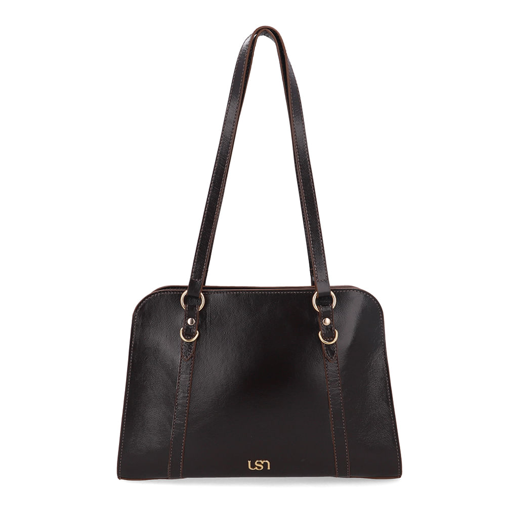Bolsa Shopper Couro Marrom Pinhão