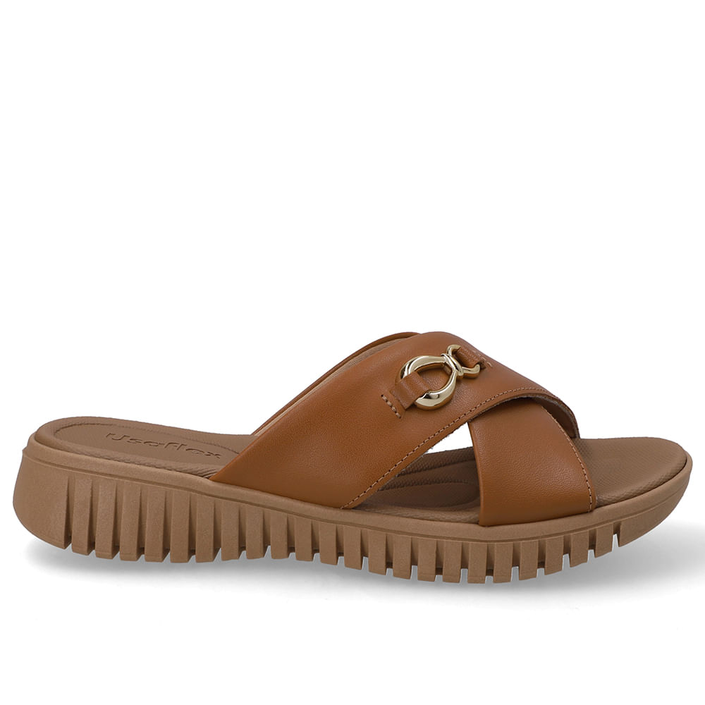 Tamanco Plataforma Couro Marrom Top