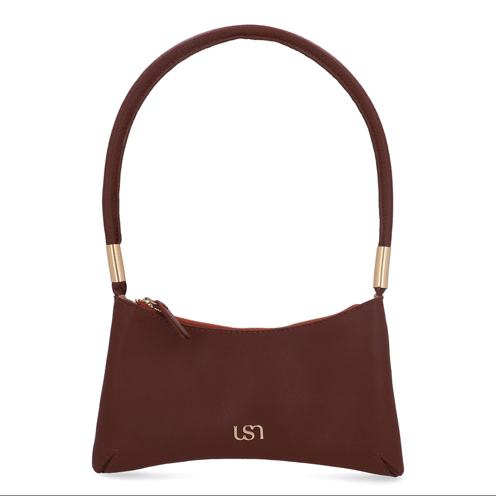 Bolsa Baguete Couro Vermelha