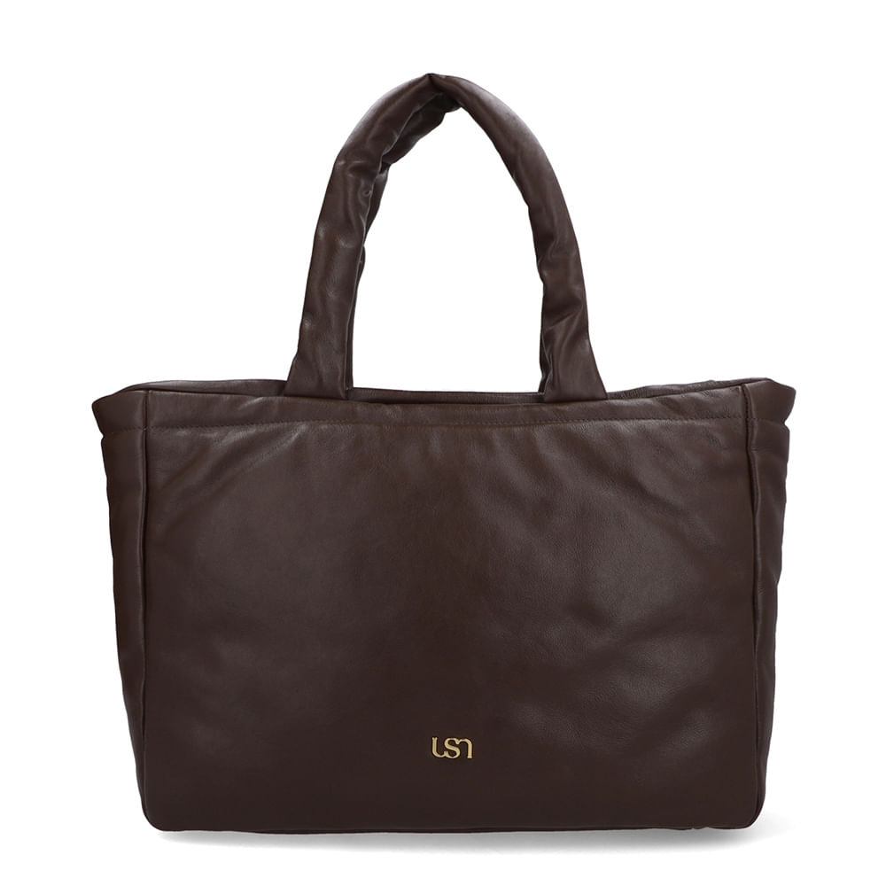 Bolsa Shopper Couro Marrom Pinhão