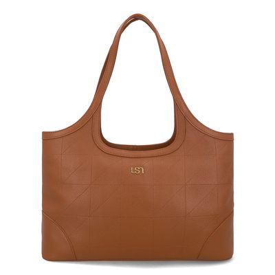 Bolsa Shopper Couro Marrom Matelassê