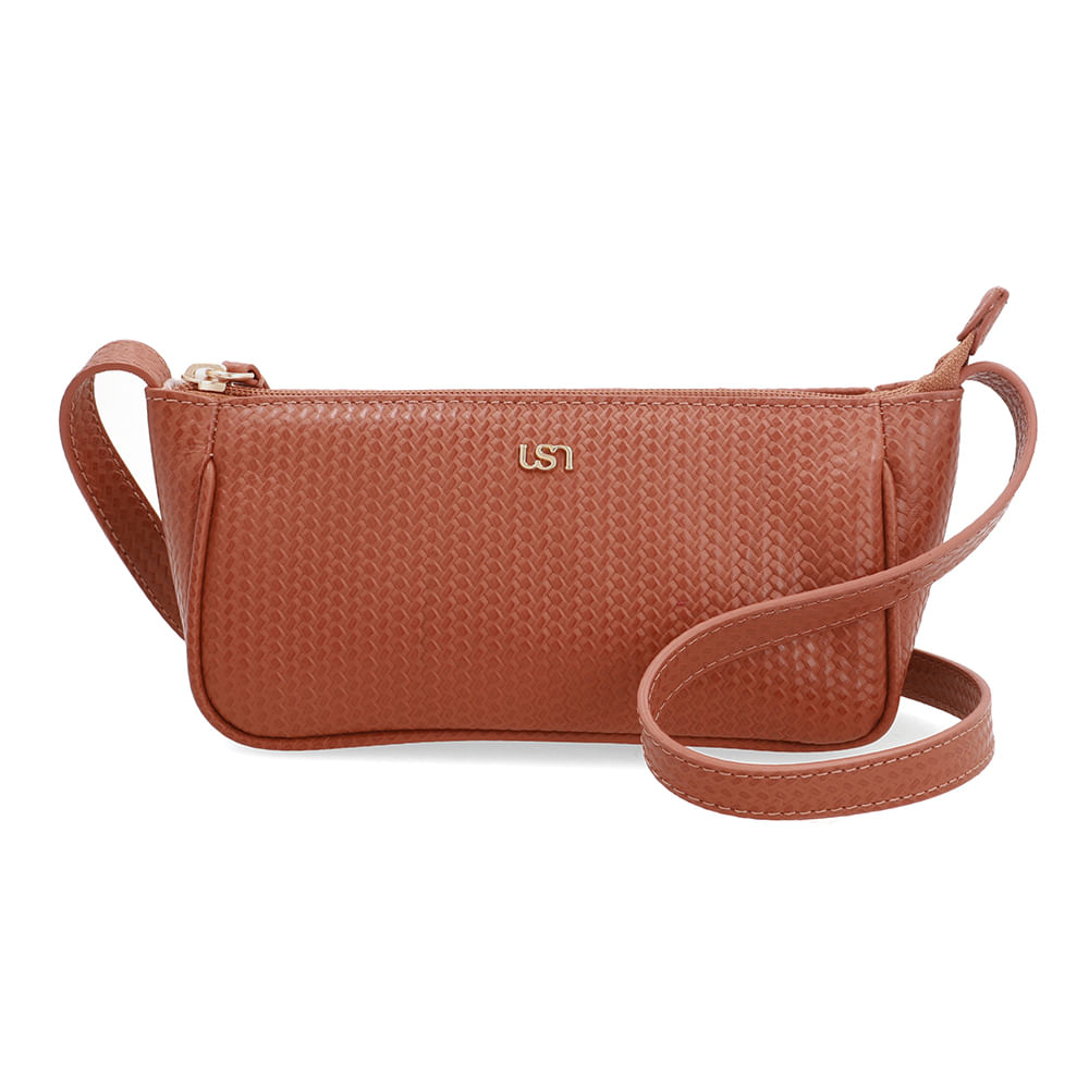 Bolsa Tiracolo Couro Tressê Marrom