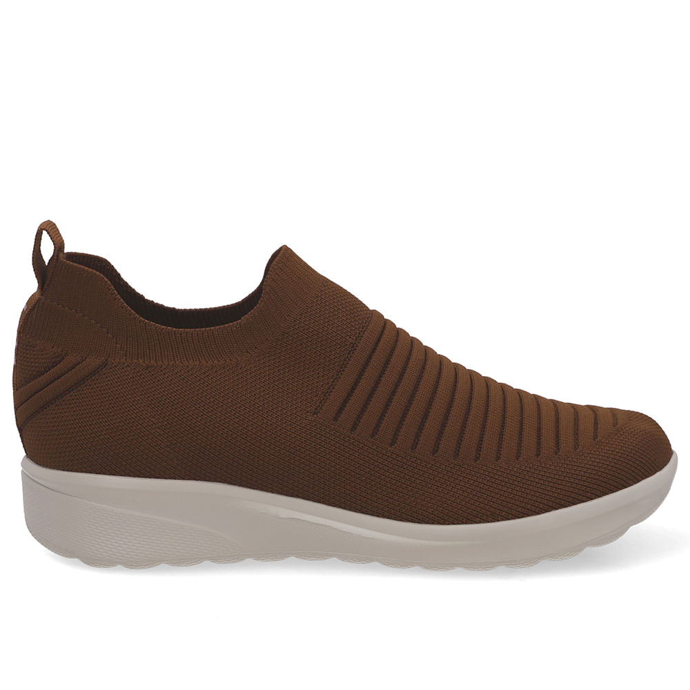 Tênis Slip On Em Tricot Rosa